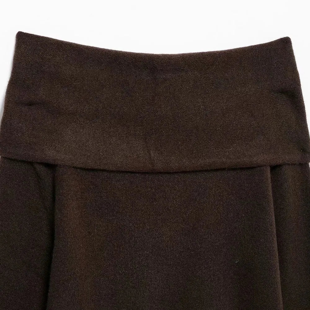 TRZA Suéter feminino de malha com ombros de fora, gola reta, manga comprida, pulôver fashion, apliques, tops chiques