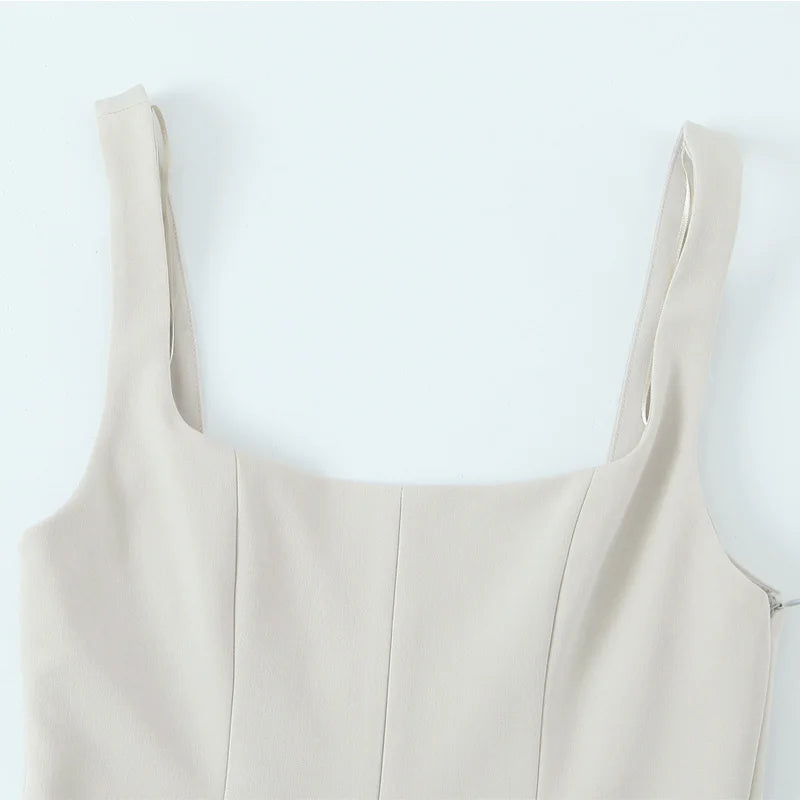 Traf feminino elegante playsuits 2025 primavera sem mangas espartilho macacão senhoras moda casual sem costas bodysuits verão macacões