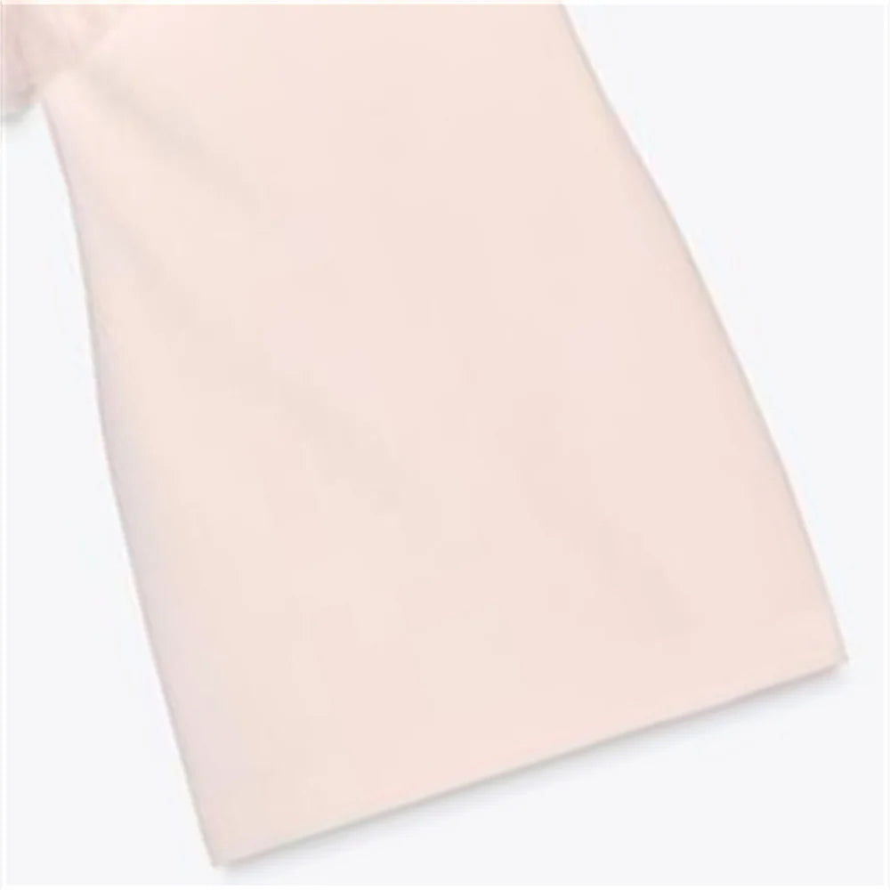 UNIZERA vestido feminino fofo de malha de seda sem alças com mini vestido decoração para primavera e verão novas roupas femininas