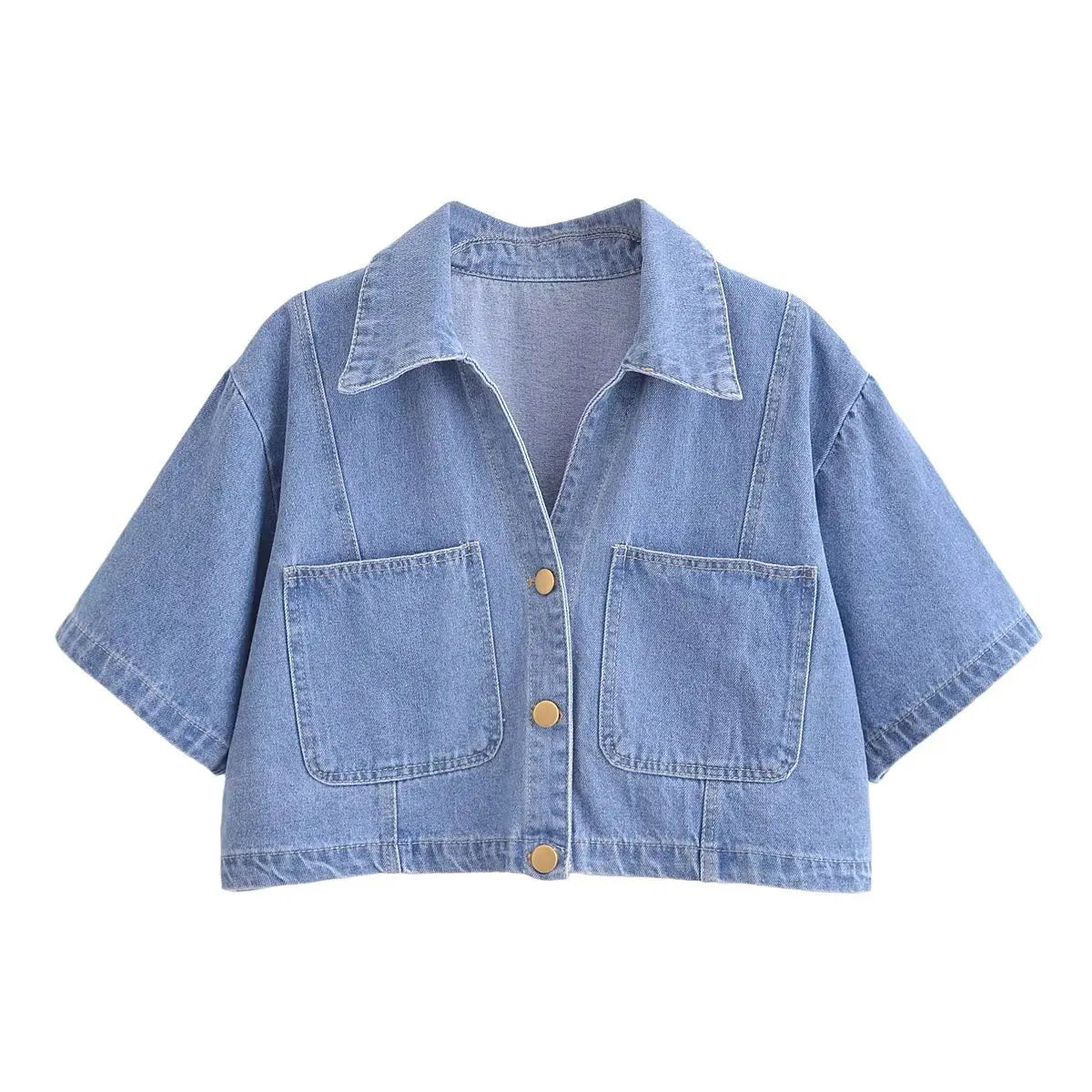 Traf 2025 conjuntos casuais femininos de verão moda mini saias shorts conjuntos denim camisa curta conjuntos superiores para mulheres rua roupa feminina