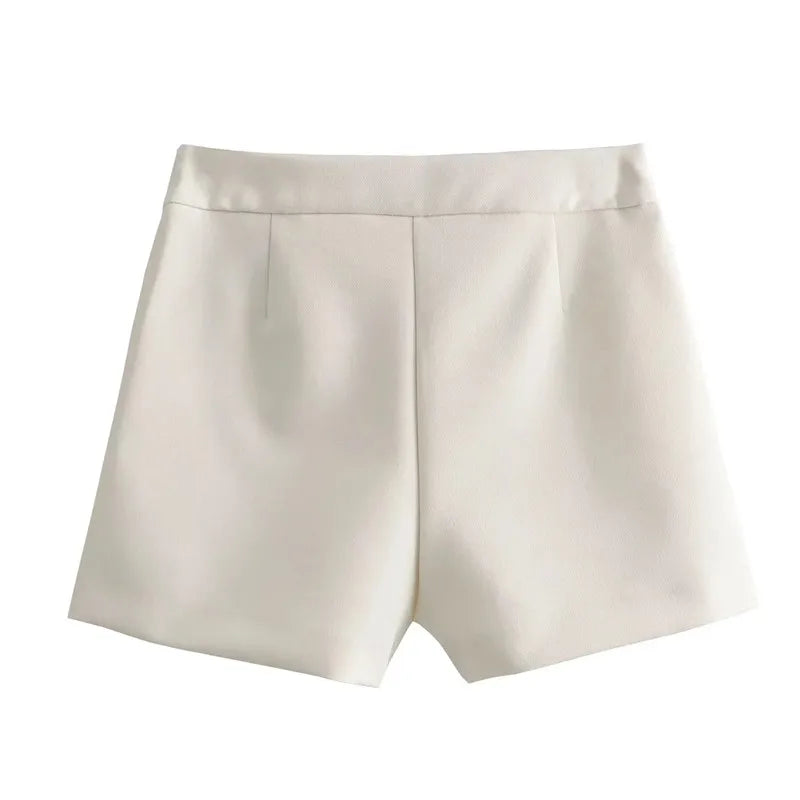 Traf assimétrico feminino skort cintura alta mini saia shorts mulher outono saias curtas para mulher chique e elegante saia