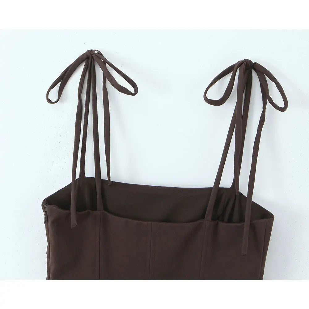Duoperi moda feminina sem costas topos camisola pescoço quadrado sem mangas arco tine cintas feminino chique senhora tanque