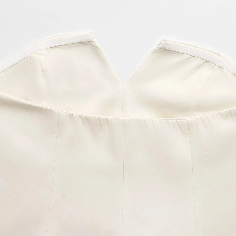 Elegante fora do ombro recortado tubo topos feminino fino sem costas sem mangas colete feminino 2025 verão senhora escritório sólido espartilho tanques novo