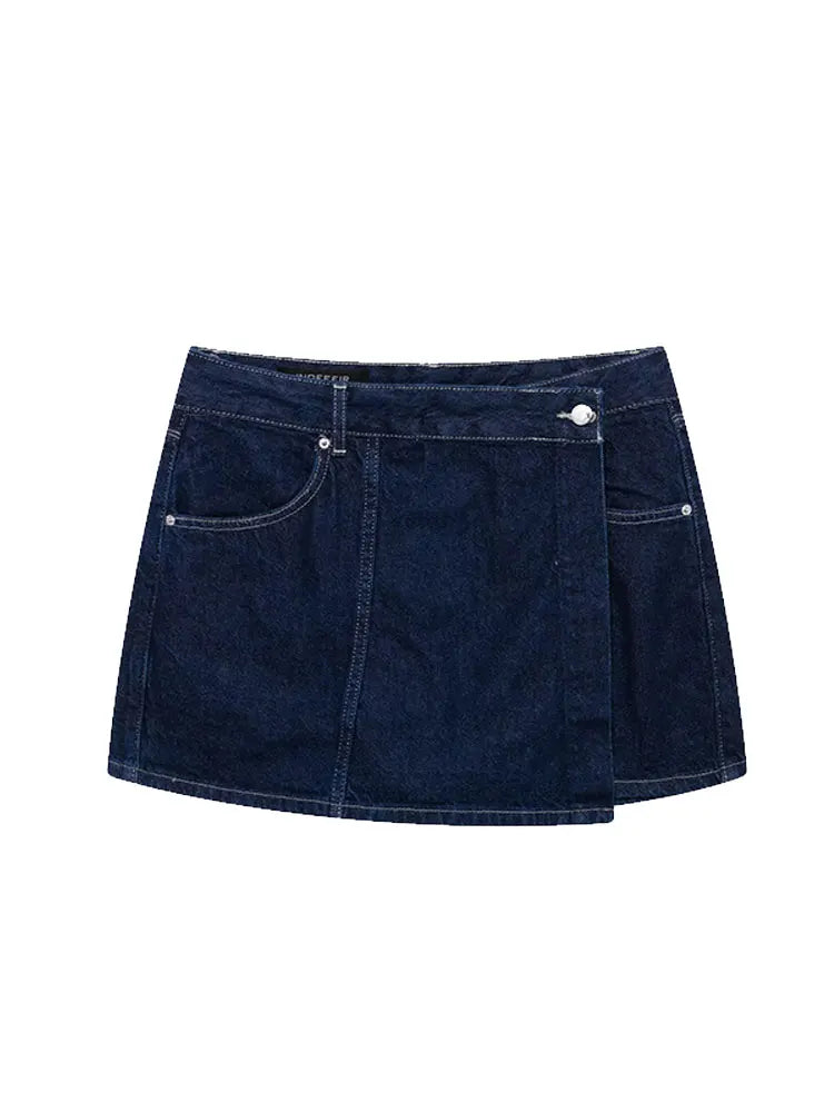 Traf 2025 conjuntos casuais femininos de verão moda mini saias shorts conjuntos denim camisa curta conjuntos superiores para mulheres rua roupa feminina