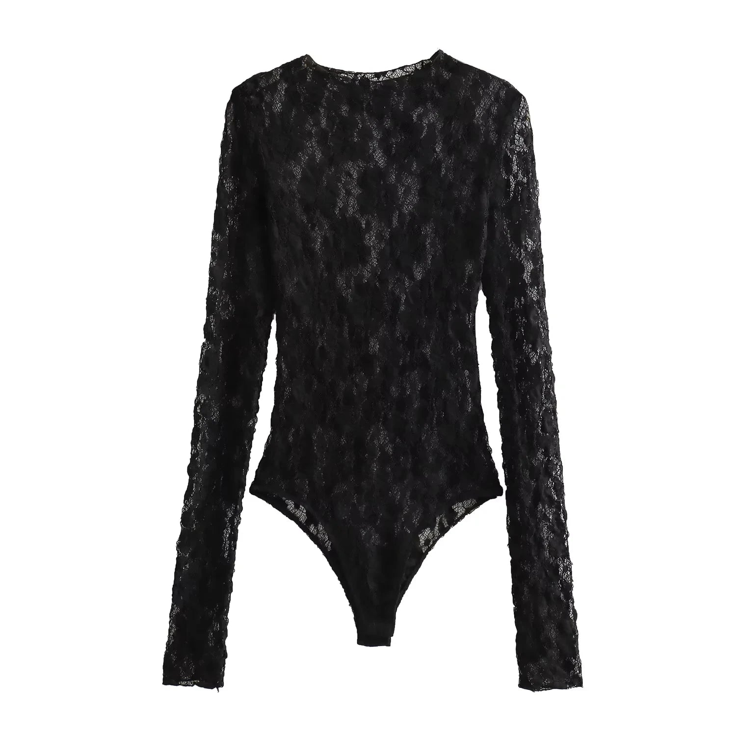 Trafza verão rendas macacões para mulheres moda nova mangas compridas oco para fora magro onesies feminino chique selvagem bodysuits femininos